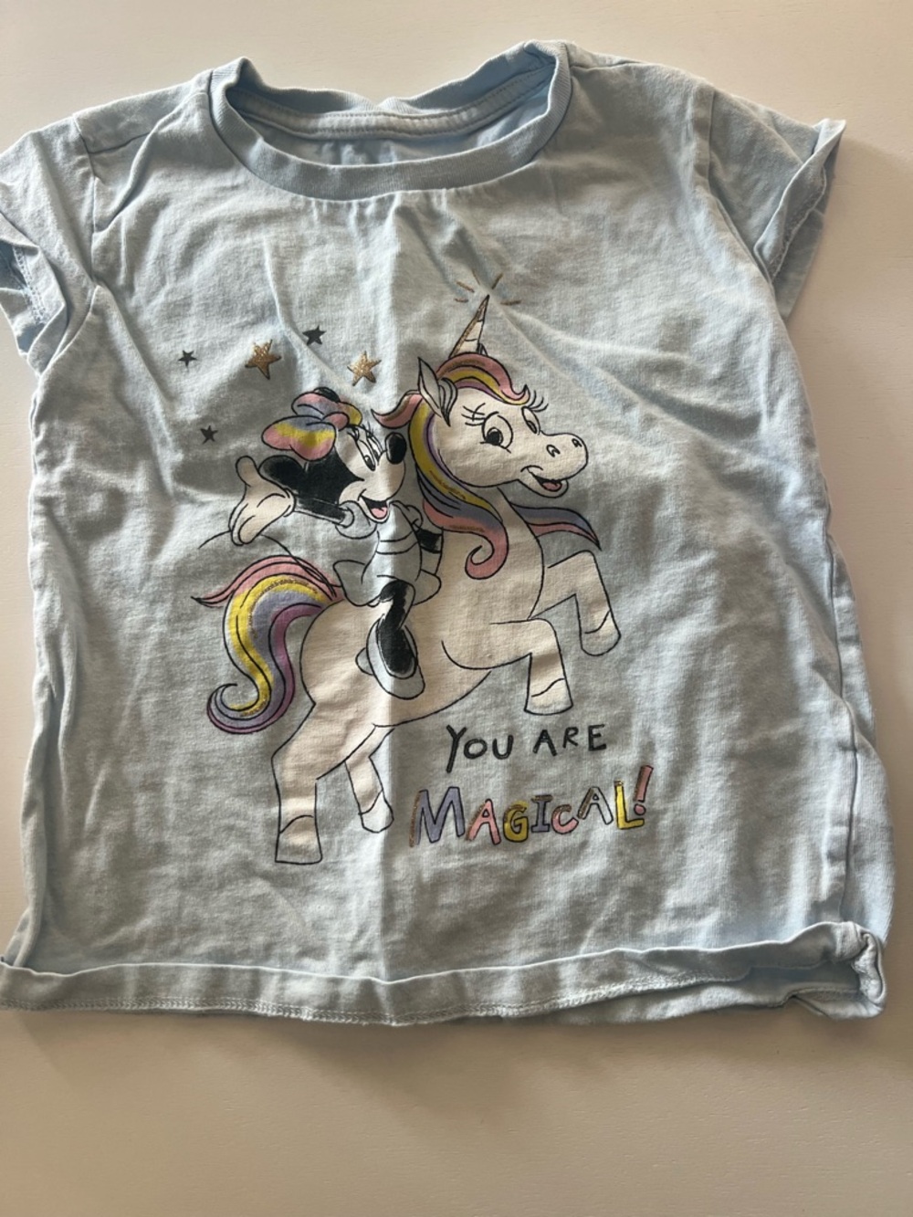 Minnie unicorn blue short sleeved tee, 5